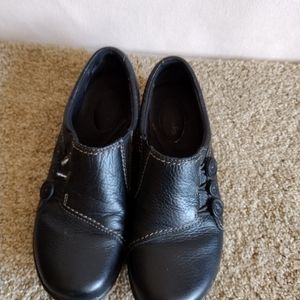 Clark's Black Leather Shoe's